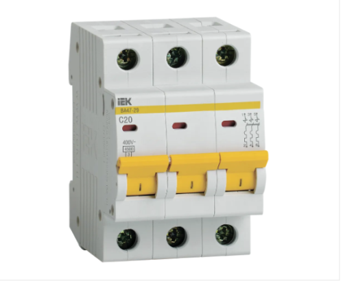 Автомат 3п BA47-29  C 40А 4.5кА ИЭК MVA20-3-040-C