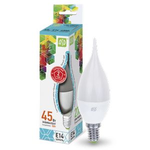 Лампа светодиодная LED свеча на ветру  5Вт E14 4000К 230В 450лм ASD 4690612004525 