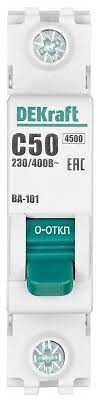 Автомат 1п BA-101 C 50А 4.5кА DeKraft 11059DEK
